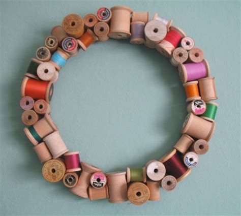 Wreath Made Out Of Thread Spools Boing Boing