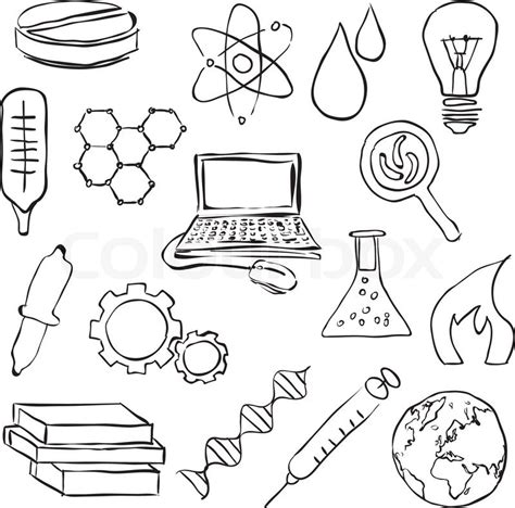 Sketch Science Images Stock Vector Colourbox