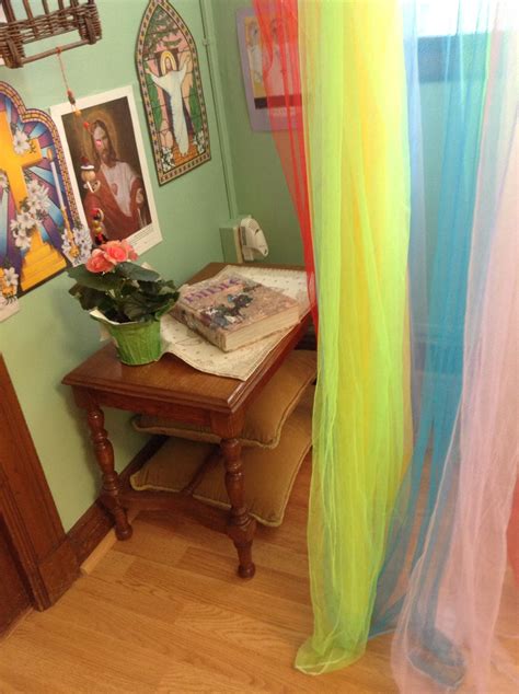 Prayer Corner With Rainbow Canopy Creating A Quiet Space War Room
