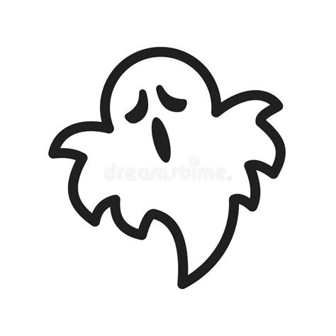 Ghost Icon Illustration For Graphic And Web Design Stock Illustration