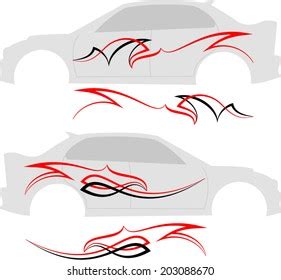 Vehicle Graphics Stripe Vinyl Ready Stock Vector Royalty Free