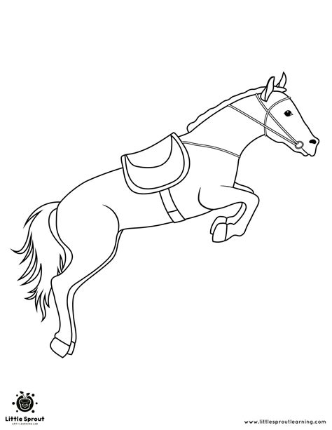 Horse Coloring Pages 10 Stunning Horse Drawings Little Sprout Art