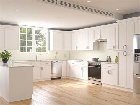 Ice White Shaker Kitchen Cabinet Collection