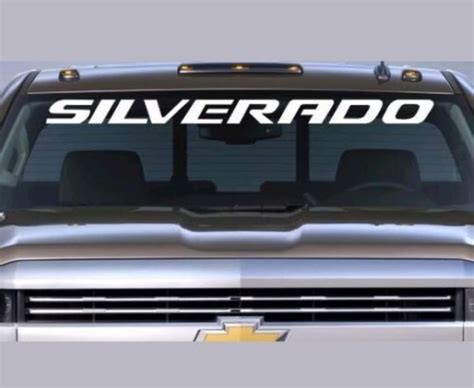 Chevrolet Silverado Windshield Graphic Vinyl Decal Sticker Vehicle Logo