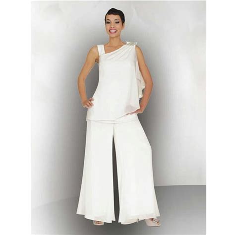 Elegant Women Mother Of The Bride Groom Pant Suit Ruched Crystal Plus
