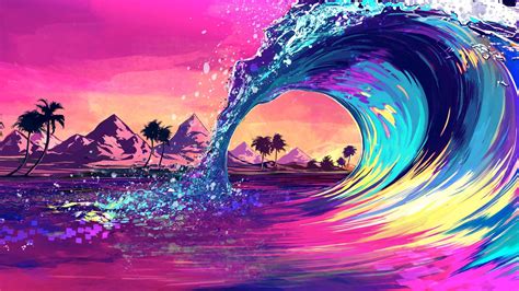 2048x1152 Retro Wave Ocean 2048x1152 Resolution Wallpaper Hd Artist 4k