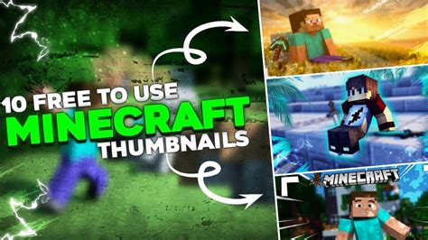 10 Free To Use Minecraft Thumbnails Live Stream And Lets Play