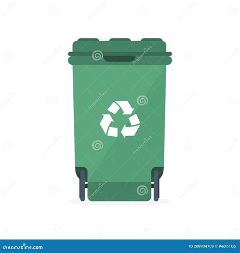 Different Colored Recycle Waste Bins Vector Illustration Waste Types