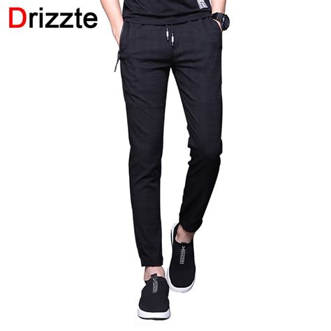 Drizzte Mens Stretch Pants Elastic Waist Casual Summer