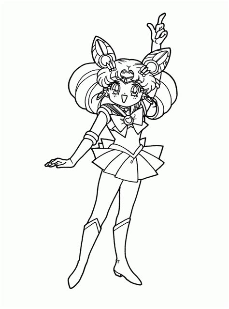 Coloriage Sailor Chibi Moon à Imprimer