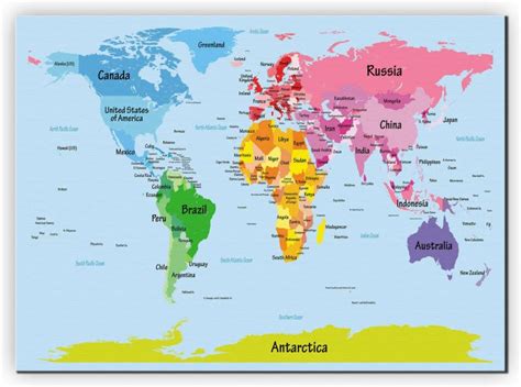 World Map Puzzle Naming Countries And Their Location