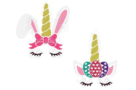 Unicorn Easter SVG Bunny in SVG/DXF/EPS/JPG/PNG • OhMyCuttables