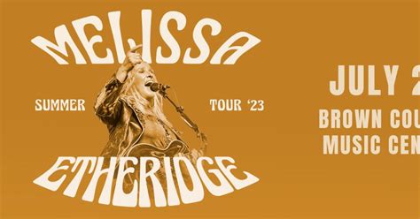 Melissa Etheridge Summer Tour 23 In Nashville At Brown County