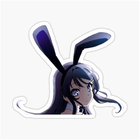 Bunny Girl Senpai Mai Sticker For Sale By Lawliet1568 Redbubble