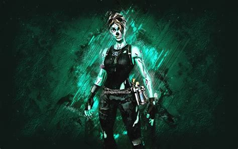 download wallpapers ghoul trooper skin fortnite main characters blue stone background ghoul