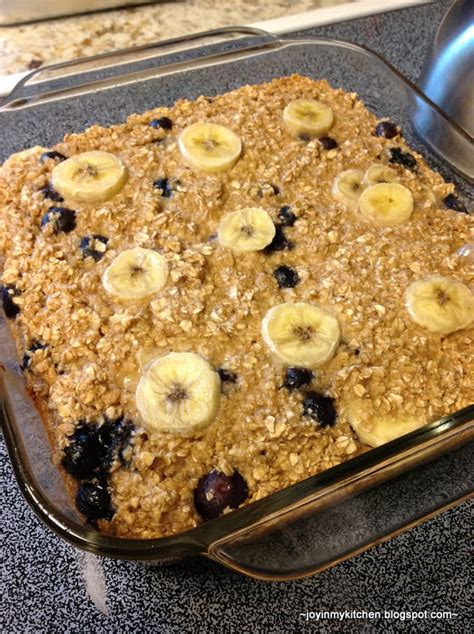 Finding Joy In My Kitchen Banana Blueberry Baked Oatmeal