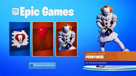 Kostenlose “es 2” Items In Fortnite Pennywise Skin Youtube