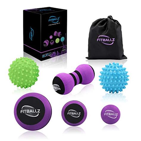 Fitballz Massage Ball Kit For Myofascial Trigger Point Release And Deep Tissue Massageset Of 6