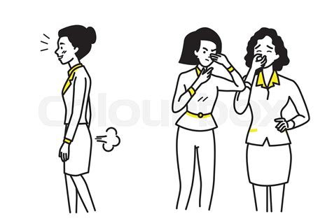 Business Woman Farting Stock Vector Colourbox