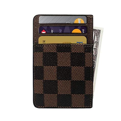 Men women black leather phone wallet clutch purse card cash coin photo id holder. Amazon.com: Slim RFID Credit Card Holder, Minimalist Front Pocket Leather Wallet - White: Auner ...