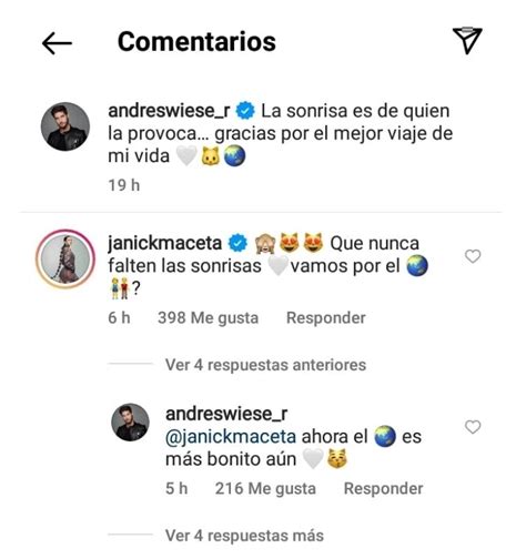 Andr S Wiese Grita Su Amor Por Janick Maceta Y Ella Le Contesta Con