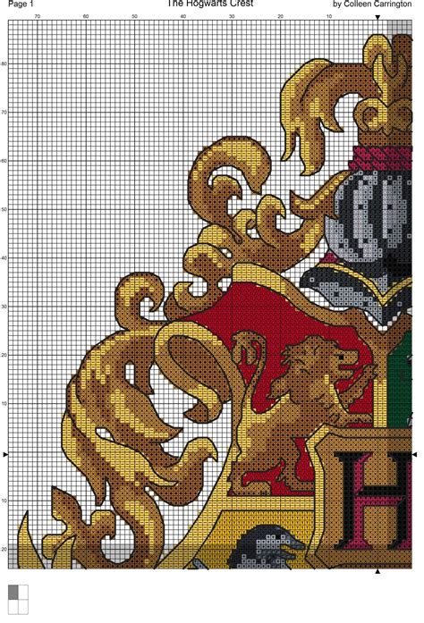 The Hogwarts Crest Cross Stitch Chart Pdf Available Here Harry