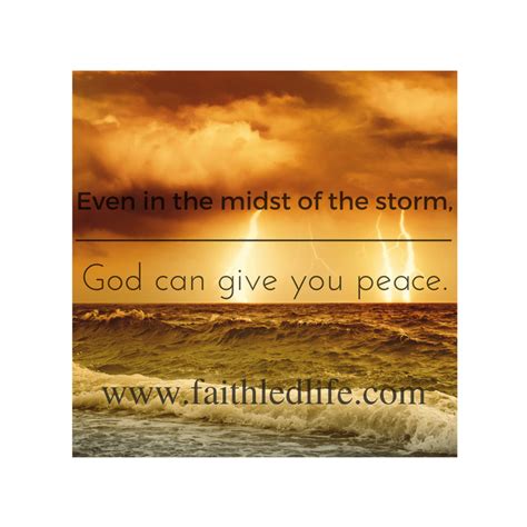 Peace In The Midst Of The Storm Faith Led Life