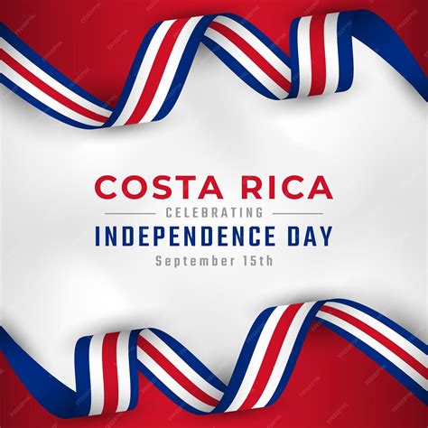 Premium Vector Happy Costa Rica Independence Day September 15th