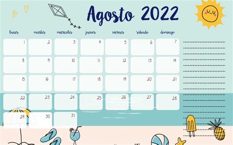 Calendario Agosto 2022 Magica Disseny