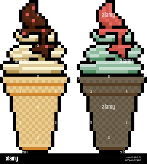 Easy Pixel Art Ice Cream Cone Dengan Santai