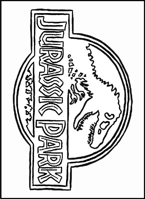 Jurassic World Logo Coloring Page Meghann Doan