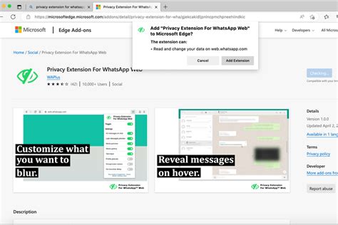 Cara Menggunakan Privacy Extension For WhatsApp Web Di Browser Untuk Blur Chat