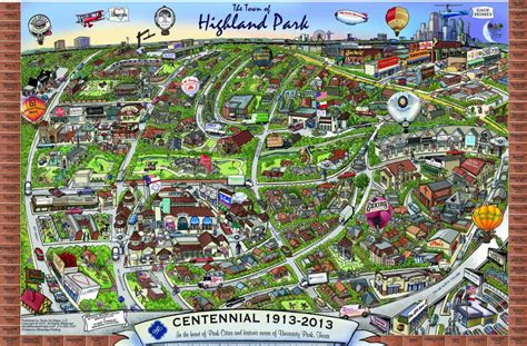 Map Of The Town Of Highland Park Tx By Richard E Dominguez On Deviantart