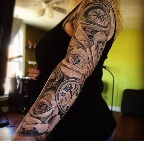 Compass Rose Tattoo Time Sleeve Tattoos Tattoos Sleeve Tattoos For Women