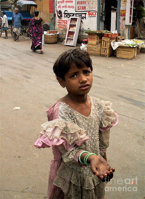 Faces Of India Begging Child Photograph By Steve Rudolph