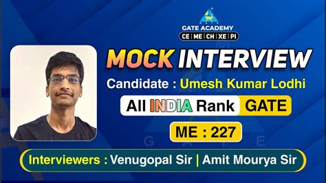 Mock Interview Umesh Kumar Lodhi Air 227 Me Interviewers