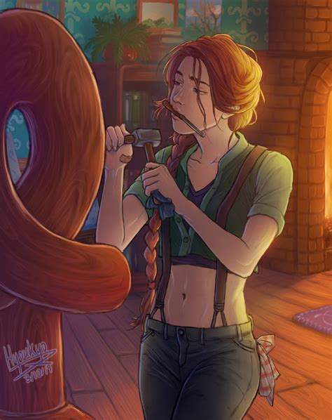 Hyoukyos Art — After A Long Time Away From My Stardew Valley Collection Heres Leah Her Cabin