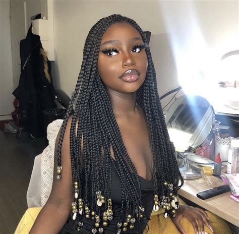 𝓇𝑜𝓈𝑒 On Twitter Hair Beads Yay Or Nay ¿ Cute Box Braids