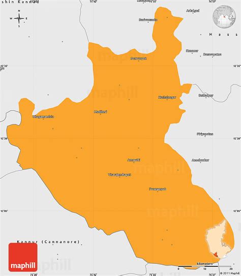 Download 270+ royalty free karnataka map vector images. Political Simple Map of Kodagu, single color outside ...