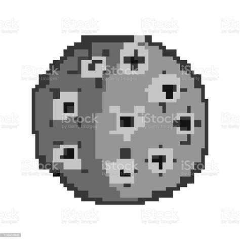 Moon Pixel Art Vector Illustration Stock Illustration Download Image