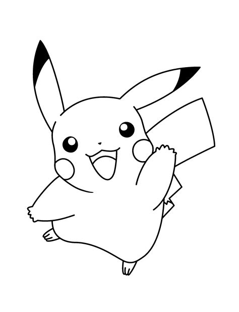 Gambar Pokemon Pikachu Coloring Page Free Printable Pages Click Version
