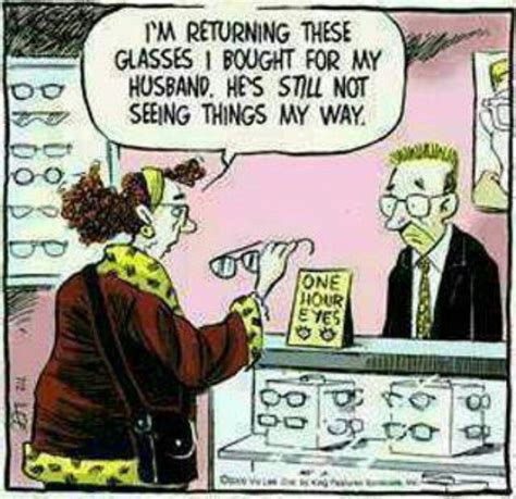 Love The Opticians Face Cartoon Jokes Marriage Jokes Funny Cartoons