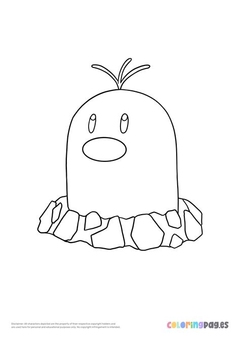 Pokémon Alolan Diglett Coloring Page In 2023 Pokemon Coloring Pages