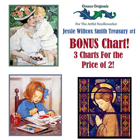 Jessie Willcox Smith Deluxe Treasury1 Three Counted Cross Stitch Pat