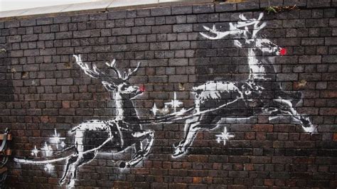 New Banksy Holiday Mural Vandalized Art Banksy Mural