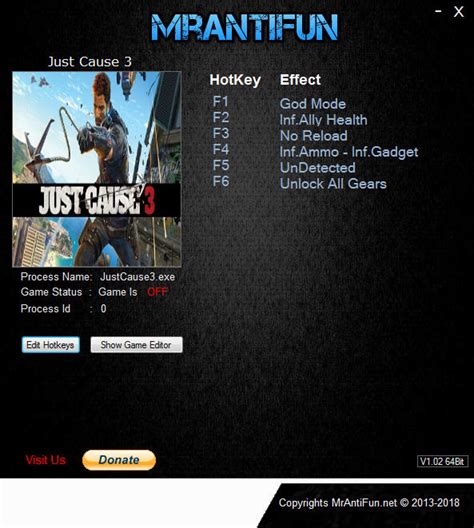 Open a game from the list and simply press. Just Cause 3 Trainer +7 v10.17.2018 MrAntiFun - download ...