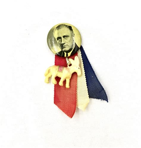 president roosevelt pin button ribbon franklin d roosevelt political campaign advertising pin