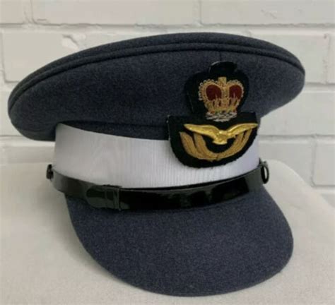 Raf Royal Air Force Officers Training Dress Peaked Cap All Sizes