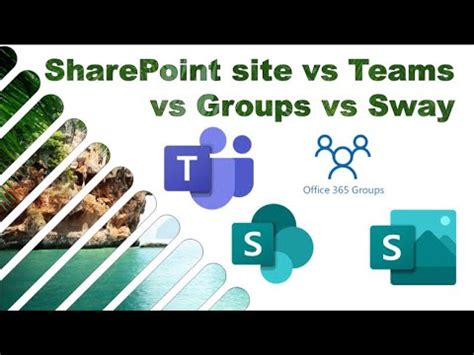 I tend to follow the sites i use often. SharePoint sites vs Teams vs Groups vs Microsoft Sway ...