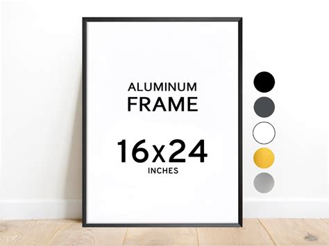 16x24 Aluminum Frame Colors Black White Graphite Silver Etsy